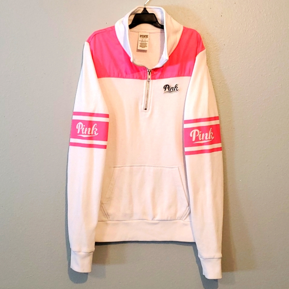 2× ☆HOST PICK☆  PINK Sweatshirt coat size S white & pink